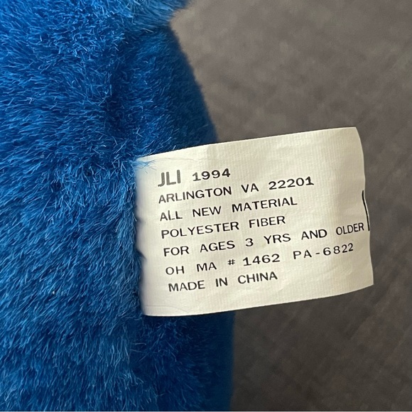 Vintage NBC Experience Teddy Bear Plush Blue Stuffed Animal 1994 Promo Network - Picture 9 of 9